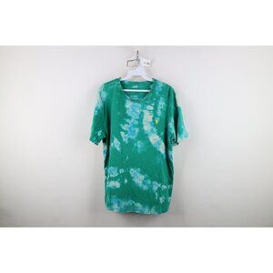 Vintage Y2K Ralph Lauren Mens Medium Acid Wash Short Sleeve T-Shirt Green Cotton